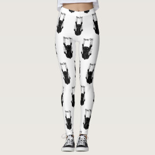 Hang On Black Cat Thunder_Cove Leggings