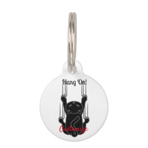 Hang On Black Cat Thunder_Cove Pet Tag