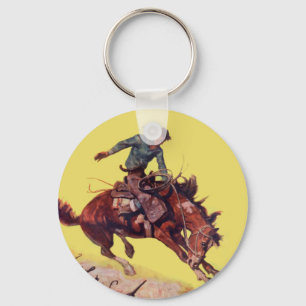 Hang On Cowboy Keychain
