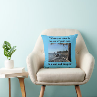 'Hang On' Throw Pillow