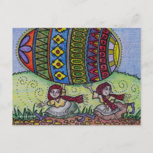 Hang on to Your Pysanka Ukrainian Folk Art Postcard
