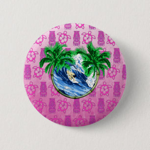 Hang Ten 2 Inch Round Button