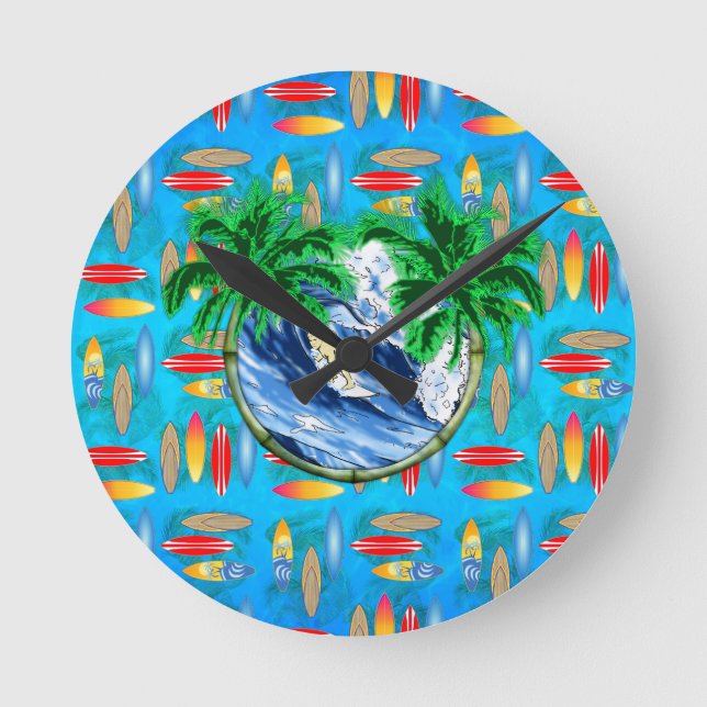 Hang Ten Round Clock (Front)