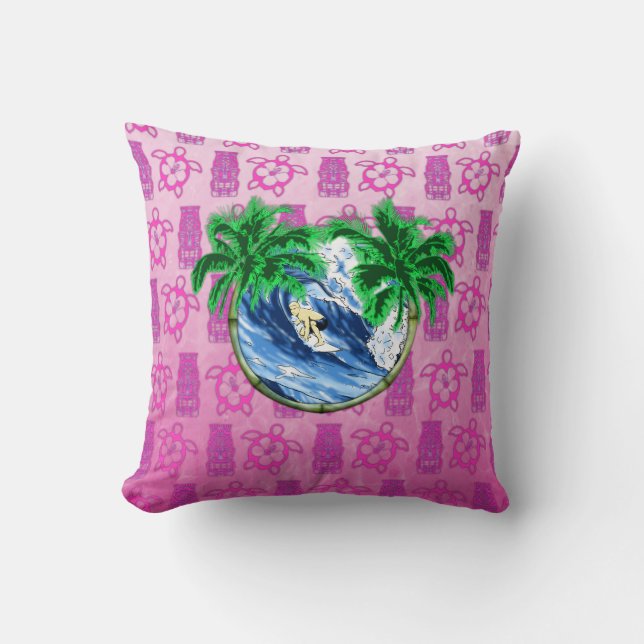 Hang Ten Throw Pillow (Front)