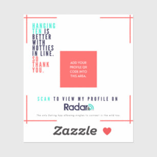 "Hang Ten" - Vinyl SURF QR Card