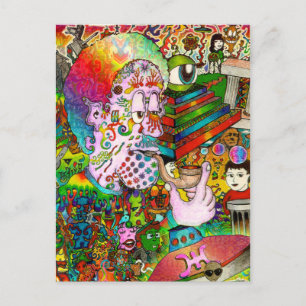"Hang-Thinking Accident" original art by bbqshoes Postcard