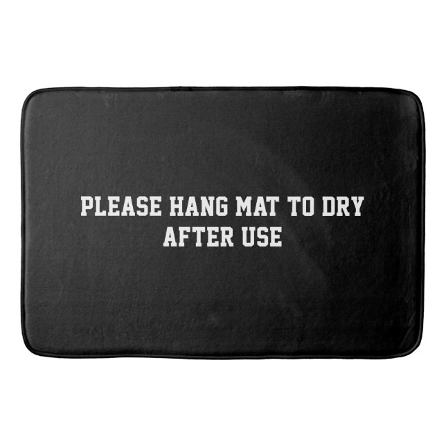 Hang to dry - Shared Bathroom custom  Bath Mat (Front)