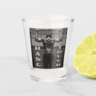 Hang Tough Muscle Man Workout Gym Shot Glass