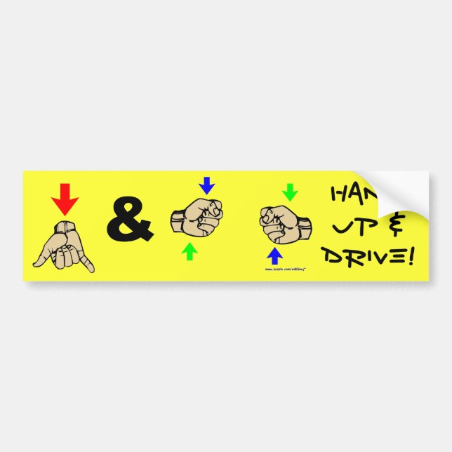 Hang Up & Drive Bumper Sticker (Front)