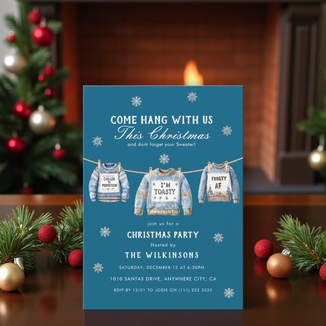 hang with us ugly christmas jumper party invitation (Creator Uploaded)