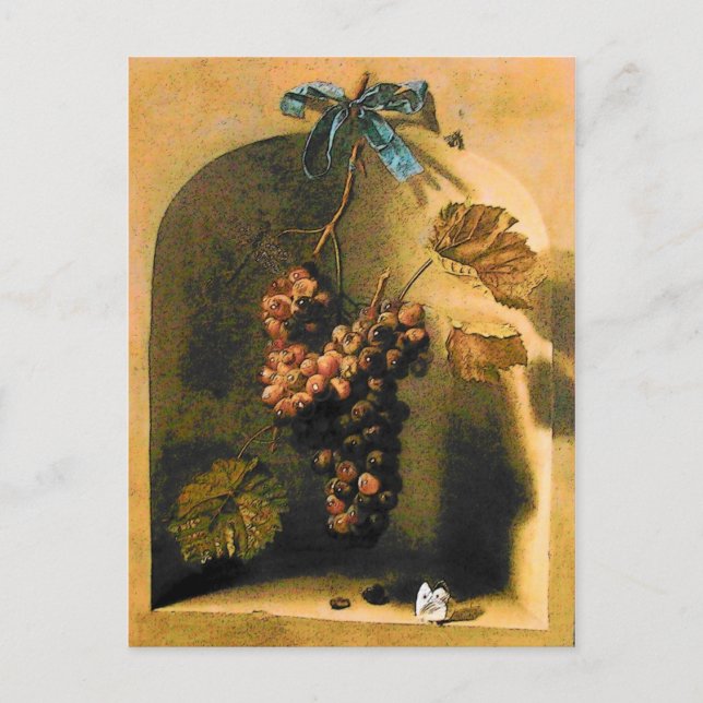 HANGED GRAPES Antique Viticulture,Rustic Vineyard Postcard (Front)