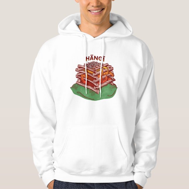 Hangi Maori Cooking Food Kai Hoodie (Front)