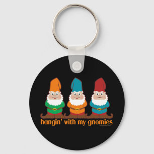 Hangin' With My Gnomies black Keychain