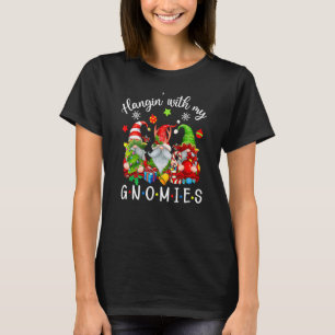 Hangin' With My Gnomies Gnomes Merry Christmas T-Shirt
