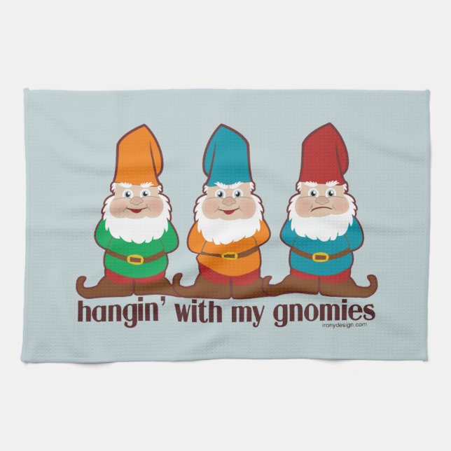 Hangin' With My Gnomies Kitchen Towel (Horizontal)