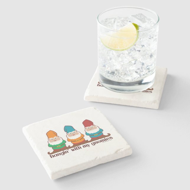 Hangin' With My Gnomies Stone Coaster (Side)