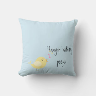 Hangin' with My Peeps Throw Pillow