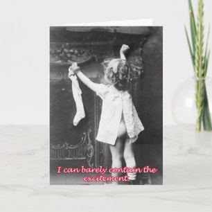 Hanging A Stocking, A Vintage Christmas Card