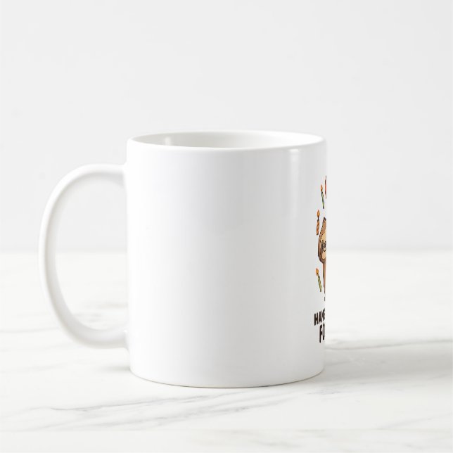 Hanging Around For Cake Birthday Balloon Sloth , C Coffee Mug (Left)