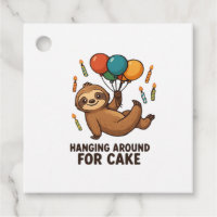 Hanging Around For Cake Birthday Balloon Sloth , C
