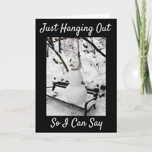 **HANGING AROUND TO SAY** HAPPY BIRTDAY CARD (Front)