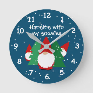 Hanging avec mes gnomes drôle horloge murale de No