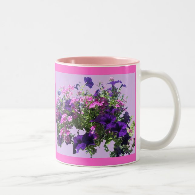 Hanging Basket in Purple & Pink Mug (Right)