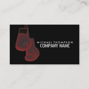 Hanging Boxing Gloves, Solarize Effect, Boxing Business Card