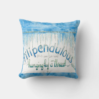 Hanging By a Thread Throw Pillow