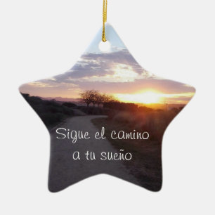 Hanging ceramic star ornament