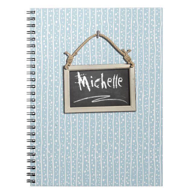 Hanging Chalkboard Blue ID397 Notebook (Front)