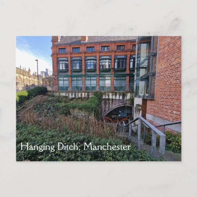 Hanging Ditch, Manchester Postcard (Front)