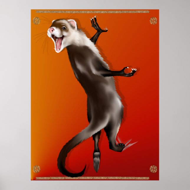 Hanging Ferret Poster (Front)