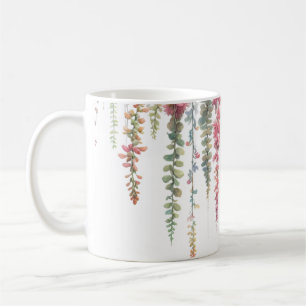 Hanging flowers coffee mug