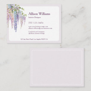 Hanging Flowers Modern Female Calling Card