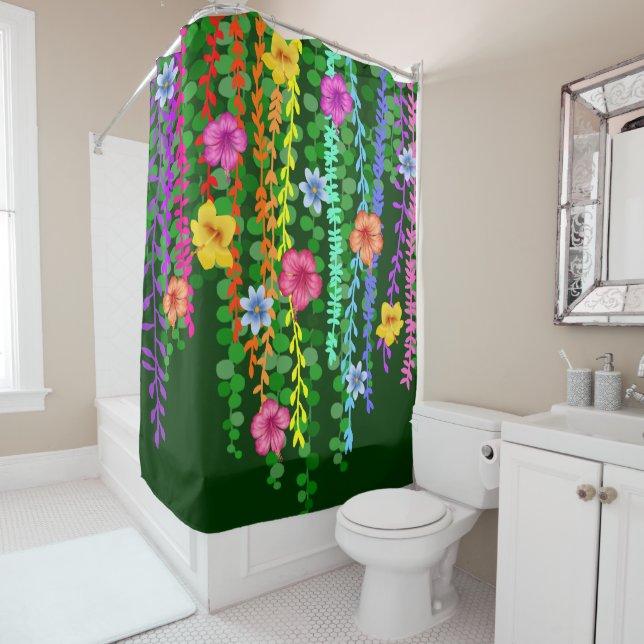 Hanging Flowers   Shower Curtain (In Situ)