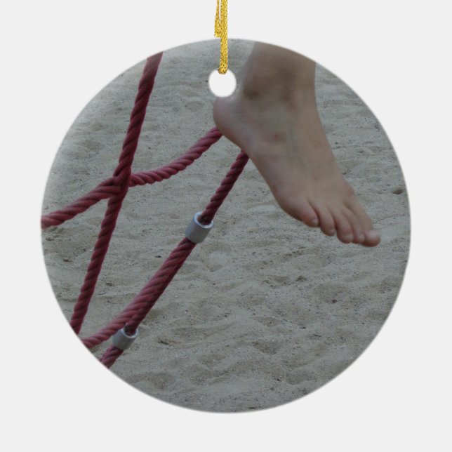 hanging foot climbing frame feet playground sand ceramic ornament (Back)