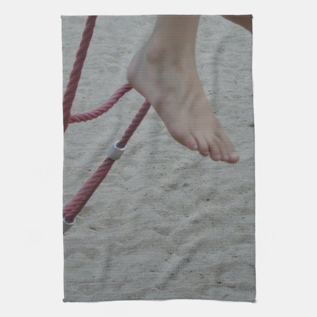 hanging foot climbing frame feet playground sand kitchen towel (Vertical)