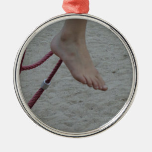 hanging foot climbing frame feet playground sand metal ornament