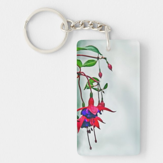Hanging Fuchsia Keychain (Front)