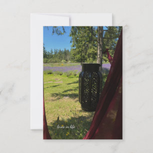 Hanging Garden Lantern & Lavender Field Card