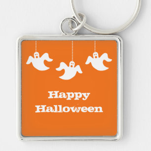 Hanging Ghosts Premium Keychain, Orange Keychain