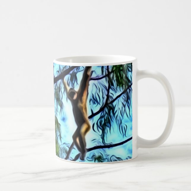 "Hanging Gibbon" Artwork Coffee Mug (Right)