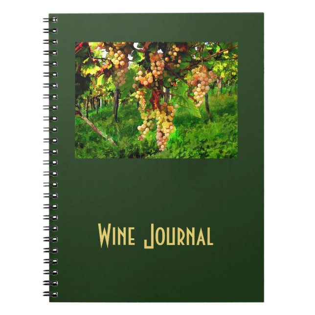 Hanging Grapes on the Vines Notebook (Front)