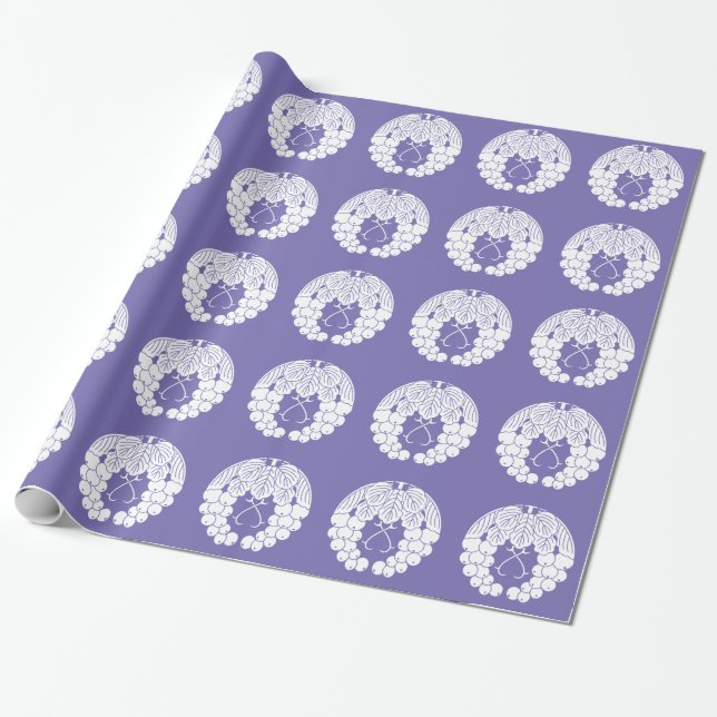 Hanging grapes wrapping paper (Unrolled)