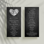 Hanging Heart Tree Chalkboard Wedding Program<br><div class="desc">These wedding program templates feature a romantic hanging tree, and soon to be husband and wife, which is carved in the shape of a heart. The chalkboard effect background makes these programs perfect for any couple planning a chic modern wedding. These programs can easily be customized to suit your celebration...</div>