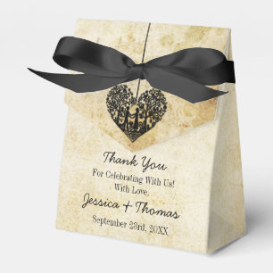 Hanging Heart Tree Vintage Wedding Collection Favor Box