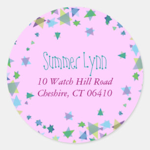 HANGING HEBREW LETTER Return Address Sticker Seal