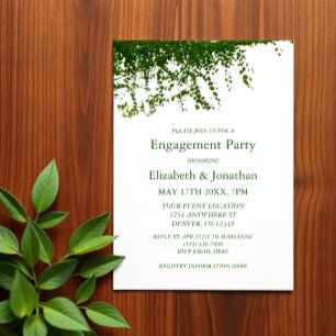 Hanging Ivy Greenery Engagement Party Invitation