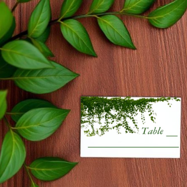 Hanging Ivy Greenery Wedding Place Card (Creator Uploaded)
